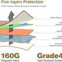 10Feet Patio Umbrella Replacement Canopy, For 8 Ribs,Market and Table Umbrella Top,Universal Strong and Thick Umbrella Canopy,UV Protection,Canopy Only. (Taupe)