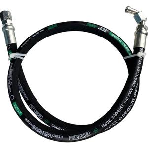 Haichy 26711-12-12-RW Hydraulic Hose Swivel Assembly 3/4 Hydraulic Hose with Female JIC X90 Female JIC, 48IN,3118 psi