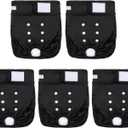 Wegreeco Female Dog Diapers, Washable Reusable Pet Puppy Doggie Diapers for Small Medium Large Female Dogs in Heat Period, Doggy Period Panties XX-Large, Black