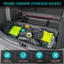 Hidden Trunk Organizer Tray Compatible with 2019-2025 Toyota RAV4 LE XLE XSE Hybrid (Not Prime), Hidden Toolbox Storage Box Fit for RAV4 Trunk Cargo Divider Accessories