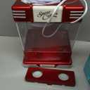Nostalgia Snow Cone Shaved Ice Machine - Retro Table-Top Slushie Machine Makes 20 Icy Treats - Includes 2 Reusable Plastic Cups & Ice Scoop - Retro Red