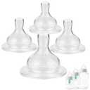 Silicone Nipples for Philips Avent Anti-Colic Baby Bottles,Size 1 Nipple,1m+,Slow Flow, 4 Count