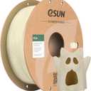 eSUN PLA+ Filament 1.75mm 1KG, 3D Printer Filament Dimensional Accuracy +/- 0.03mm, 1kg Cardboard Spool(2.2lbs) 3D Printing Filament, Fits for Most FDM 3D Printers,Bone White