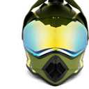 Orthrus Youth Kids Motorcycle Helmet, DOT Certified Full Face Dirt Bike Helmets for Off-Road ATV Street Riding Motocross BMX Four Wheeler Snowmobile Go Kart (Green Husky Halo, Large)