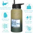 STACEGEELE Insulated Vacuum Water Bottle with Spout Lid & Screw on Top | Stainless Steel Flask for Kids Leak Proof Lightweight Eco Friendly 18oz / 24oz / 32 oz / 40oz(32oz Nightfall)