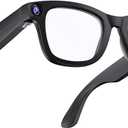 AI Smart 5.4 Bluetooth Glasses with Open Ear Speaker, Voice Assistant Compatible,Real-Time Translation,Auto Color-Changing Lenses for Business&Outdoor Activities.