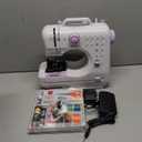 Mini Sewing Machine for Beginners, Portable Electric Sewing Machine with Dual Speed, 12 Built-in Stitches, Foot Pedal, and Accessories Kit for Home DIY Projects & Gift (White and Light Purple)