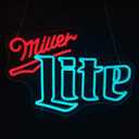 Beer Themed LED Neon Sign - Adjustable Brightness Wall Decor - Ideal for Man Cave, Bar, Pub - 16.5" x 12.2" (Miller-Lite 2)