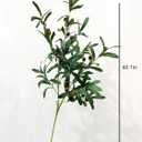 3 PCS 40" Artificial Olive Branches with Fruits, Real Touch Greenery Stems | Faux olive stems with lifelike fruits, ideal for tall vase, home wedding decor, greenery floral arrangement