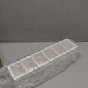 Jetec Acrylic Pen Holder 6 Compartments Makeup Brush Stationery Organizer Pencil Holder for Desk Accessories, Cosmetic Brushes, Dorm, Home, Bathroom, Kitchen, Office Supplies(White)