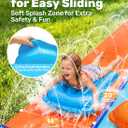 Sloosh 32.5FT Double Water Slides, Heavy Duty Lawn Slide with Sprinkler and 2 Inflatable Boards Backyard Yard Lawn Summer Outdoor Water Toy for Kids Adults
