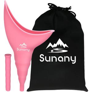 Female Urinal, Reusable Silicone Foolproof Women Pee Funnel Allows Women to Pee Standing Up,Women's Urinal is The Perfect Companion for Indoor Use (pink)