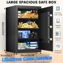 [23.6" Tall]Large Safe Box, . Home Safes with Fireproof Waterproof Bag, Security Safes for Home with Programmable Keypad Key, Smart Alert, Mute Mode, Anti-theft Digital Safe for Valuables