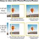 JCJMY 22x22 Picture Frame Gold with 18x18 Mat, Display Photo 18x18 with Mat or 22 x 22 Without Mat, Wall Hanging Large 22x22 Poster Frame with Shatter Resistant Plexiglass,Gold