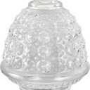 Aspen Creative 23602-01, Clear Pineapple Glass Shade For Lighting fixture/Pendant/Wall Lamp, 5-1/2"Dia x 5-15/16"H/Fitter 3-1/4"