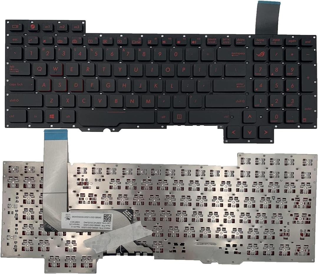 Laptop Replacement US Layout Keyboard for ASUS Rog G751 G751J G751JT G751JL G751JY G751JM G751JL-WH71(WX) G751JT-DH72 G751JT-CH71 G751JT-DB73 red Letter Black