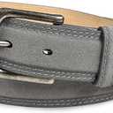 Men's Belt Suede Full Leather Belt Casual Dress Leather Belt 1-3/8"(35mm) Wide, Multi-Style Options