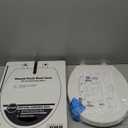 KOHLER 20111-0 Brevia, Slow Close Toilet Seat, Round Toilet Seat, Grip-Tight Bumpers Quick-Attach Hardware, White