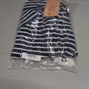 Womens Summer Striped Dress Strapless Side Slit Bodycon Sundress Casual Going Out Dress Beach Vacation Dresses (Blue, S)