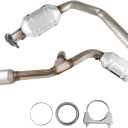 KAC 1pcs High Flow Catalytic Converter Kit Replacement for 2014-2017 Sierra 1500 4.3L 2014-2018 Silverado 1500 4.3L 2015-2016 Tahoe Direct-Fit Catalytic Converter, Replace 50497(EPA Compliant)