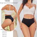 5 Pack Soft Full Briefs Mid Waist Underwear For Women Breathable Tagless Ladies Full Coverage Panties Cheeky Briefs (Large-X-Large, Multicolour)