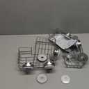 LEVERLOC 2 Pack Corner-adaptive Suction Cup Shower Caddies, Drill-Free Wall Mounted Basket, Stainless Steel Rustproof Corner Shower Shelf, Large Capacity Removable Suction Cup Bathroom Organizer, Gray