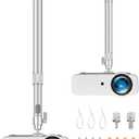 2BeBest Upgraded Projector Mount,1424in / 3762cm Projector Ceiling Mount Extendable Ceiling Projectors Mounts Adjustable Angle 360° Rotation Drop Ceiling Projectors Mounts Silver