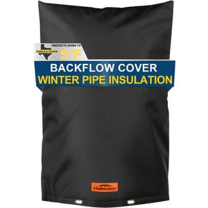 Backflow Preventer Cover Insulated (5F) - 18"W x 34"H Backflow Cover for Winter Pipe Freeze Protection - Sprinkler Covers for Outside - Double Wall Insulation Cover Black