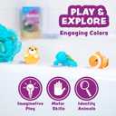 Tub Works Marine Mold Free Bath Toys, 6 Pack | Sealed, No Hole Bath Toys Design Keeps Moisture Out | Soft, Squeezable & Float on Water | Easy-Grip Baby & Toddler Bath Toy Set | Great Baby Pool Toys