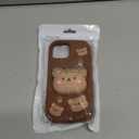 3D Bear Silicone Phone Case Cute Protective Cover with Raised Paw Print Design Protective Grip Shockproof Cover for Women Girls (for iPhone 15,Beige)