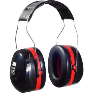 3M H10A Peltor Optime 105 Over the Head Earmuff, Ear Protectors, Hearing Protection, NRR 30 dB (One Size)