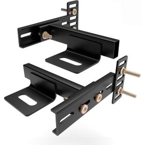 OGONBRICK Universal Headboard Brackets, Adjustable Base Headboard Brackets for Metal Bed Frame, Wall Mounting Brackets with Footboard Extension Kit, Matte Black