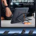 TORRAS Ostand K1 Guardian for iPad Pro 12.9 inch Case 2022 M2 & 2021 M1, Ultra Stable Stand, Multiple Adjustable Viewing Angles, Slim Protective Kickstand iPad Pro 12.9 Case with Pencil Holder, Black