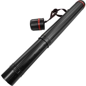 Pacific Arc Expandable Poster Storage Mailing Tube, for Blueprint, Artwork, Plans, Drafting - Hard Plastic Black 25 Inches to 37.5 inches with 3.75 Inch Opening