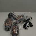 Terviiix 4-in-1 Hot Air Rotating Blow Dryer Brush Kit  1000W with Rotatable Round Brushes (2 Sizes), Oval Volumizer, and Diffuser  Ideal for Curly Hair, with Arthritis-Friendly Big Buttons, Black