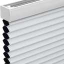 Changshade Cordless Cellular Shades,Blackout Honeycomb Shades for Windows,Pull Down Pleated Blinds,Easy to Install for Indoor Windows and French Doors,White(Blackout),29" w x 72" h