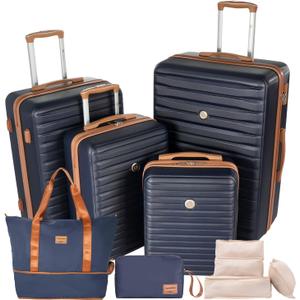 Travelhouse 10-Piece Hardshell Luggage Set with Spinner Wheels & TSA Lock