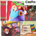 Manaloom Pack of 500 Curved Craft Sticks - 8" Birchwood Popsicle Sticks for Crafts, Jumbo Craft Sticks for Fan Handles, Wedding Programs, DIY Crafting Supplies, (Red)