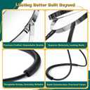 Double Sided Mirror to See Back of Head Self Haircut Mirror 360 Rotating, 6.7" Standard and 5X Magnification, Self Cut Hands Free, Adjustable Neck Strap for Hair Cutting Braiding Makeup Travel