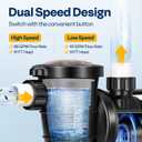 VIVOHOME 2.0 HP 115V Dual Speed Above Ground Pool Pump