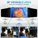 Magnetic 24 Inch Privacy Screen for Computer Monitor 16:9 Aspect Ratio, Hanging Removable Anti-Blue/Glare Protector Film, Anti Spy Desktop Security Private Filter 24in