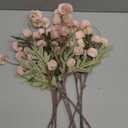 Floroom 10 pcs Blush Faux Silk Mums Artificial Flowers, Bulk Fake Small Mini Chrysanthemums with Stems for DIY Pink Wedding Centerpieces Floral Arrangements Vase Fillers Home Decorations