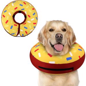 Supet Inflatable Dog Cone Alternative, Neck Donut Collar Recovery E Collar for Neuter, Soft Cone for Small Medium Large Dogs 0520 (XL(Neck 14"-18"))