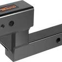 84122 Hitch Extender 2 Inch Receiver with 4" Drop/Rise, 9" Hitch Extension Riser with Solid Tube (GTW/TW 5000/500 LBS)