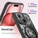 SEXYMOM Magnetic for iPhone 14 Case - Wireless Charging Compatible,Military Drop Tested Cover,Cute Floral Design for Women and Girls,Slim Fit Translucent Matte Phone Case - Flower Garden