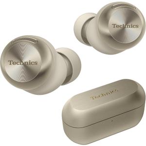 Technics Reference Class Hi-Fi Wireless Earbuds,Dolby Atmos with Head Tracking,Adaptive Noise Cancelling,3 Device Multipoint, 10-hr Battery,Wireless Charging,Improved Fit -EAH-AZ100-N (Champagne)