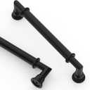 Asidrama 10 Pack 5 Inch(128mm) Matte Black Kitchen Cabinet Handles, Cabinet Pulls Kitchen Cabinet Hardware for Cupboard Drawer Pulls (5" Hole Center)