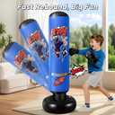 Punching Bag for Kids 8-12, 63" Ninja Inflatable Boxing Bag with Gloves, Kids Punching Bag Gifts for Boys & Girls, 5-in-1 Boxing Set for Practicing Karate & Taekwondo