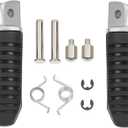 Motorcycle Footpegs, Front & Rear Foot Rest Foot Peg Footrests Black fits for Suzuki DL650 V-Strom 650 GSX1300R 2008-2012