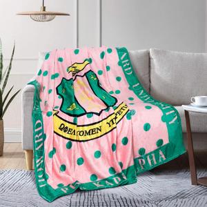 Sorority Gifts for Women Throw Blanket Soft Micro Throw Light Weight Flannel Blanket for Home, Bed, Sofa 60''X80'' (Pink 1)